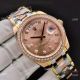 Copy Rolex DayDate Special Edition Men Watch Two Tone Rose Gold Diamond (2)_th.jpg